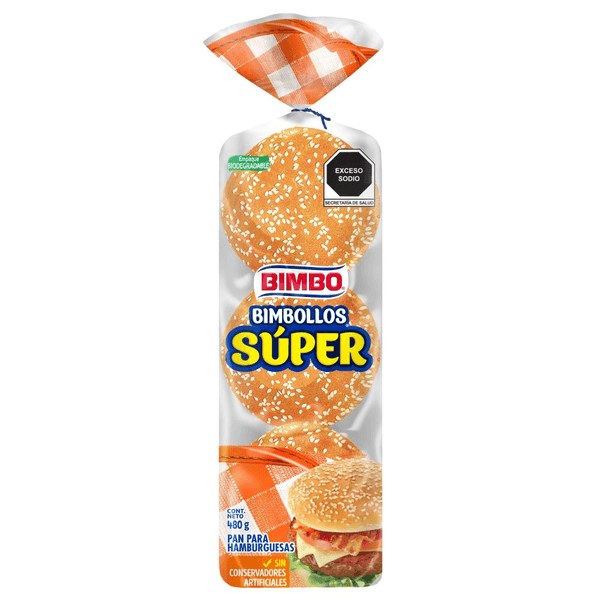 Bimbollos Super 6 pz 480g BIMBO