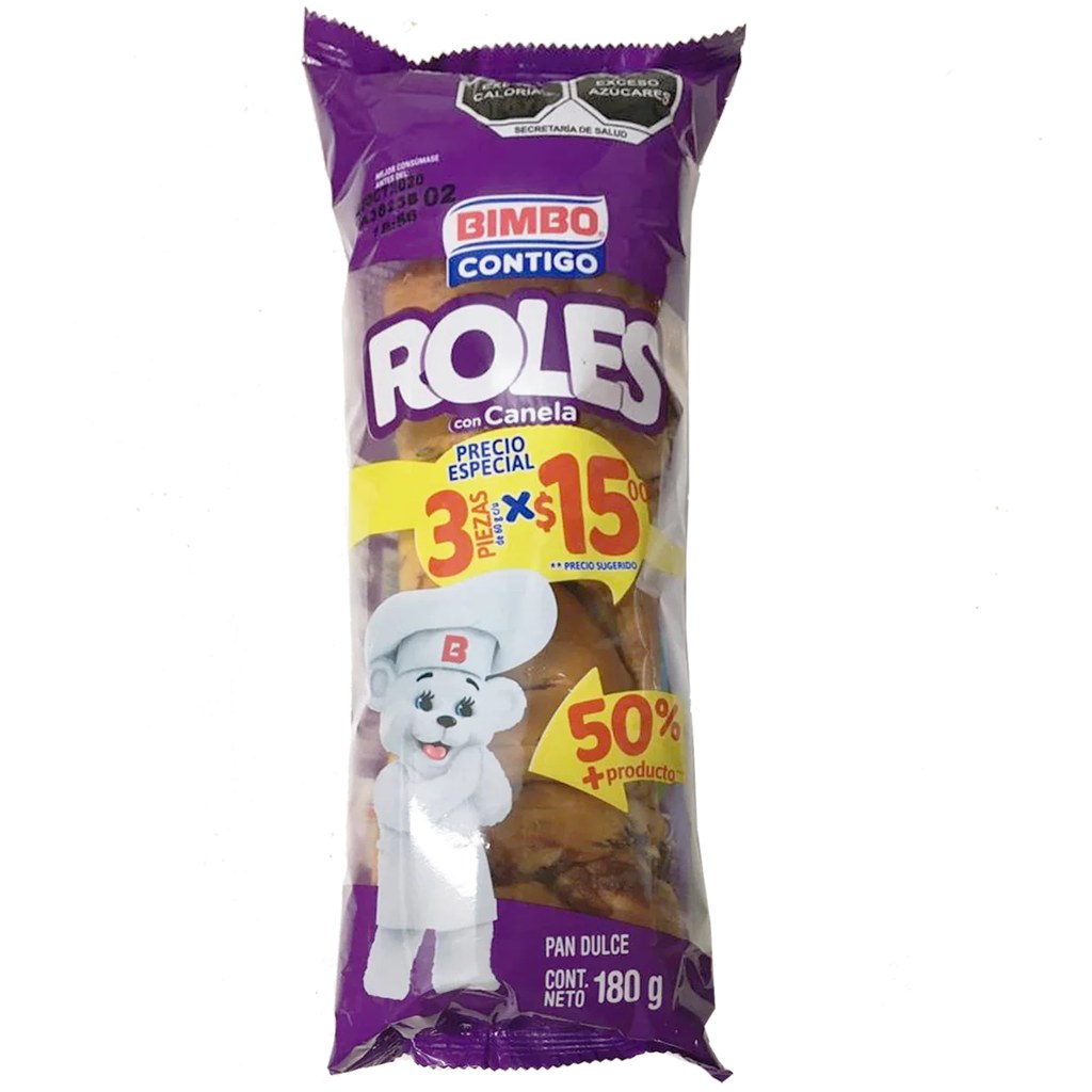 [BIM0146] Roles Canela 3pz 180g Bimbo