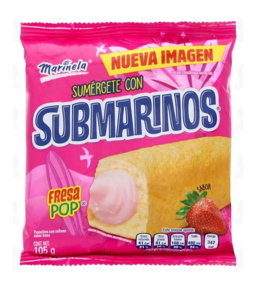 [BIM0180] Submarinos Fresa 3p 105g Marinela