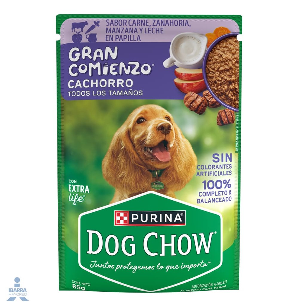 Alimento Perro Dog Chow Cachorro Carne Sobre 85g