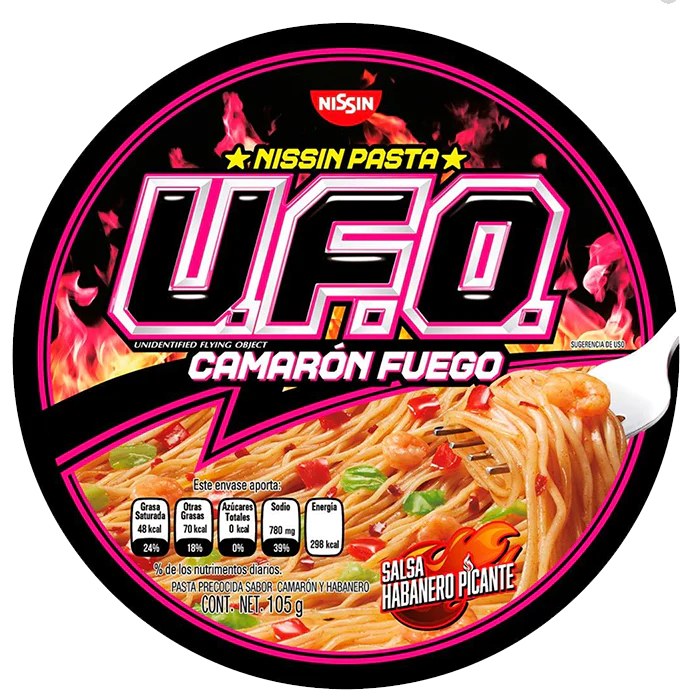 Pasta Nissin UFO Camarón Fuego 105g