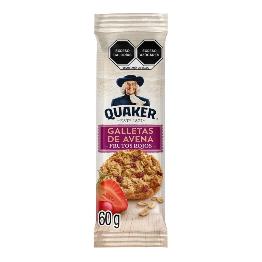 Galleta de avena quaker frutos rojos 60g