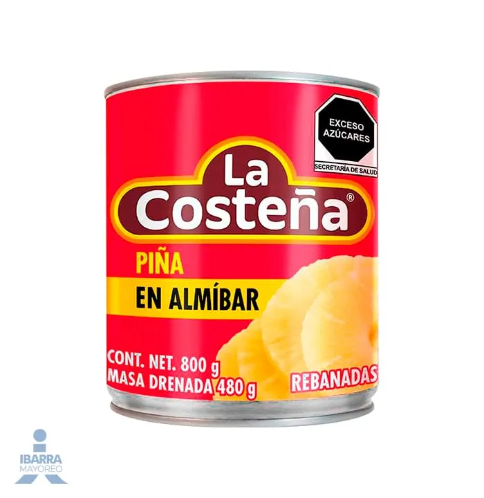 Lata rebanadas de Piña en almibar 800g