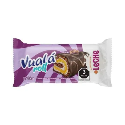 Vuala roll sabor piña 32g