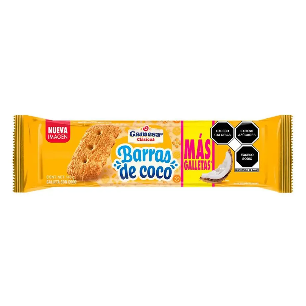 Galleta barras de Coco 140g
